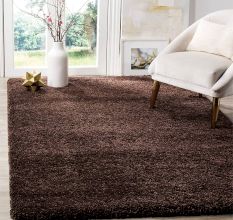 Modern Brown Shaggy Hall Carpet